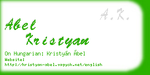 abel kristyan business card